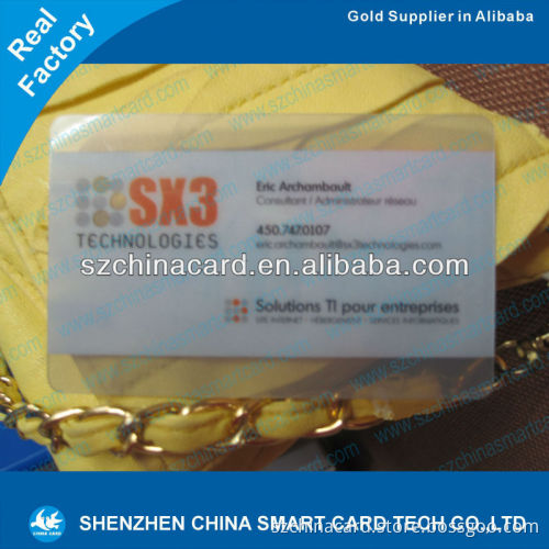 High Quality Credit Card Size PVC black plastic business cards